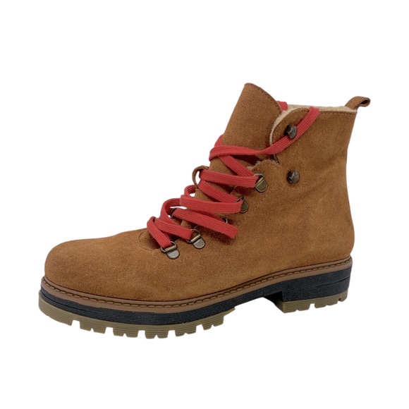 Avellini Suede Hiking Boots Brown 39 Genuine Shearling Lining Gorpcore Camping - Picture 1 of 16